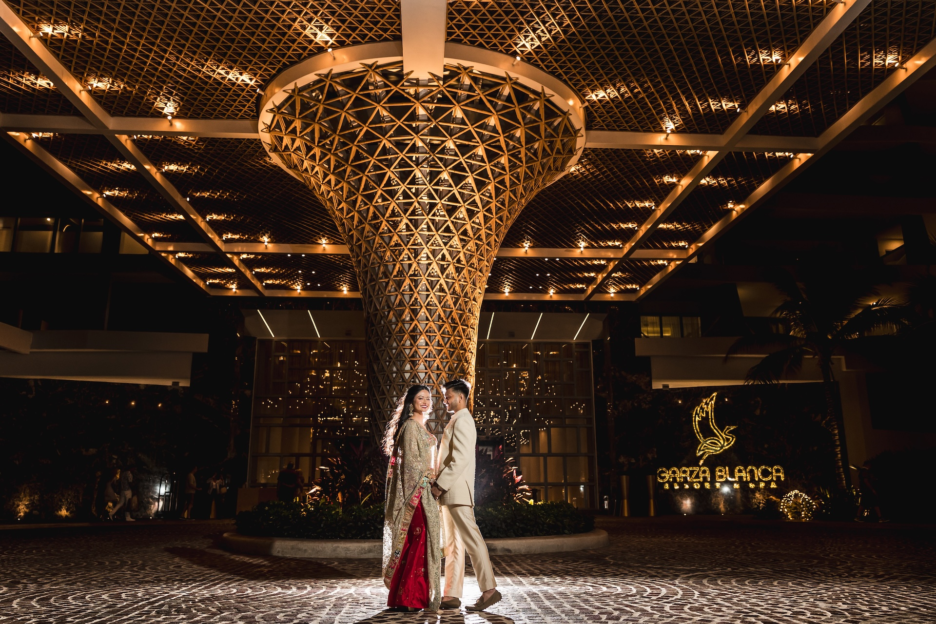 darsheeka and kun Garza Blanca Cancun Indian