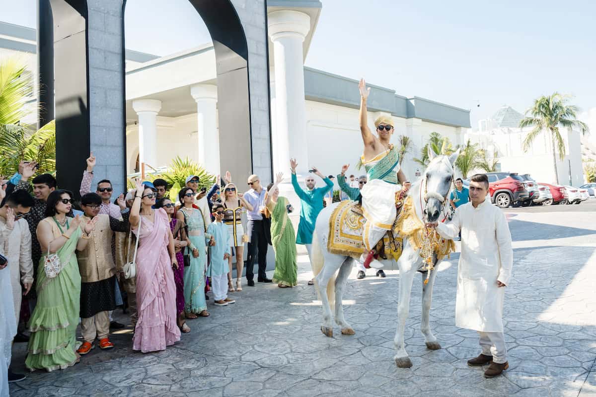Cancun Marriott All Inclusive Resort Indian Wedding Baraat PTaufiq