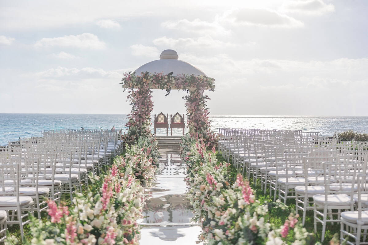 Cancun Marriott All Inclusive Resort Indian Wedding Mandap PTaufiq