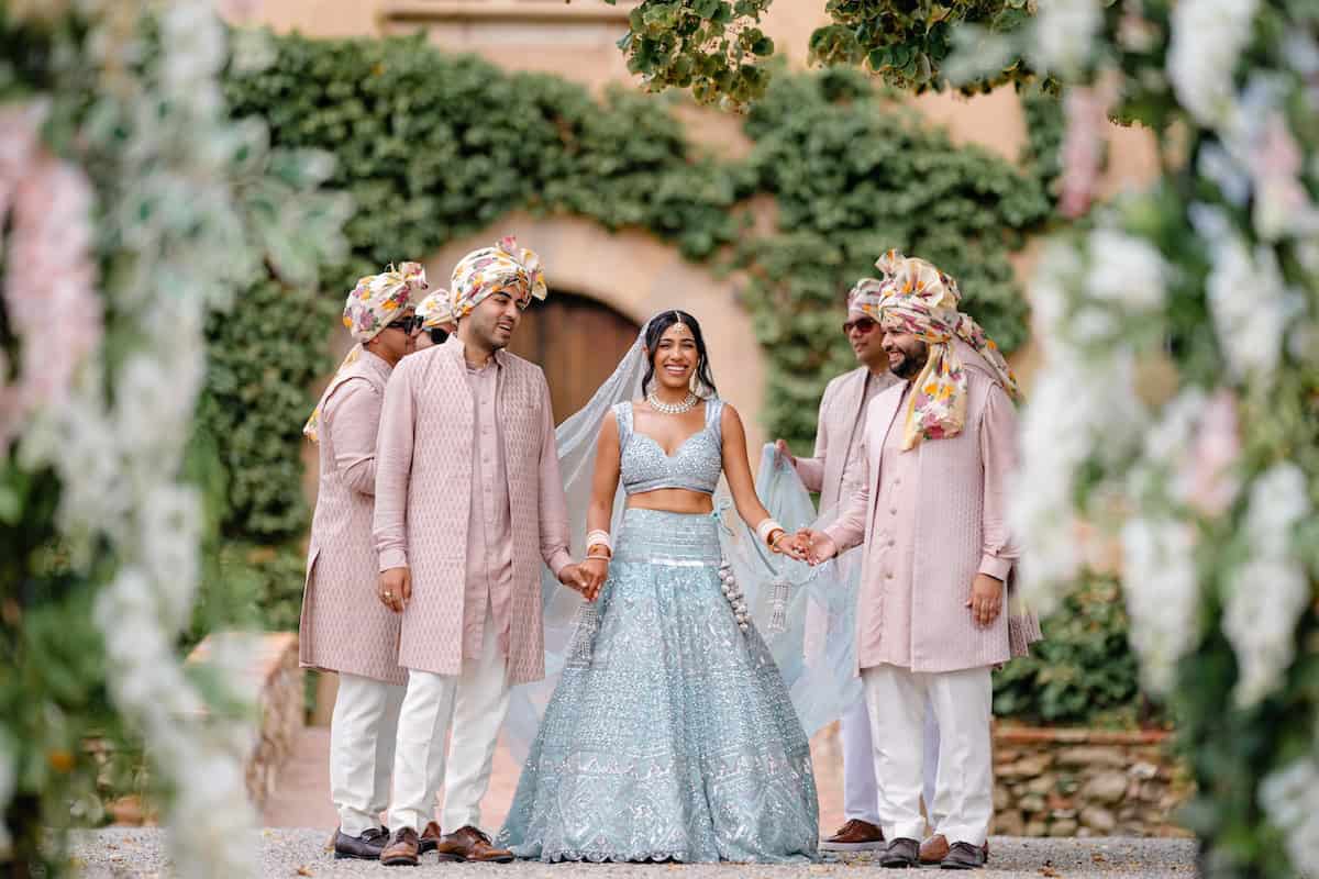 Indian Wedding Castell de Sant Marcal Bridal Entry P.Taufiq 7