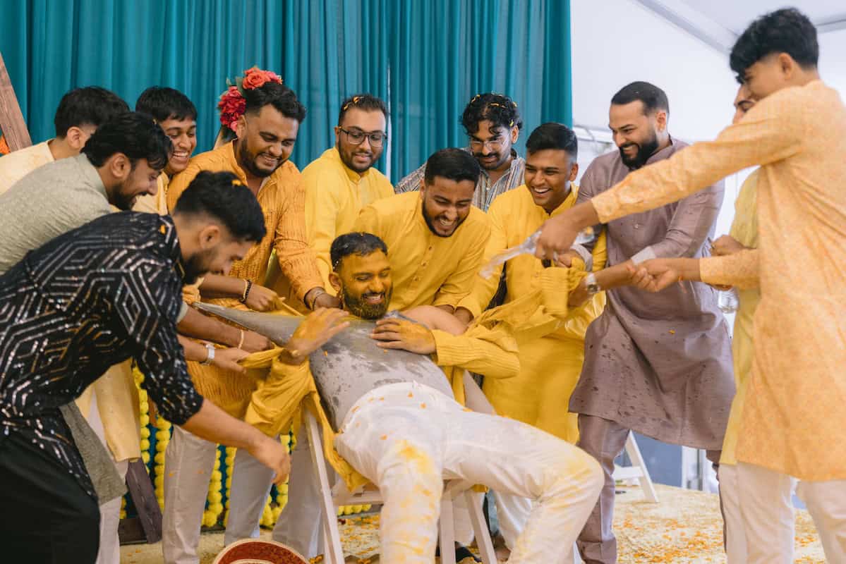 Indian Wedding Chicago Marriott Schaumburg Mandap P.TaufiqIndian Wedding Chicago Marriott Schaumburg Haldi P.Taufiq