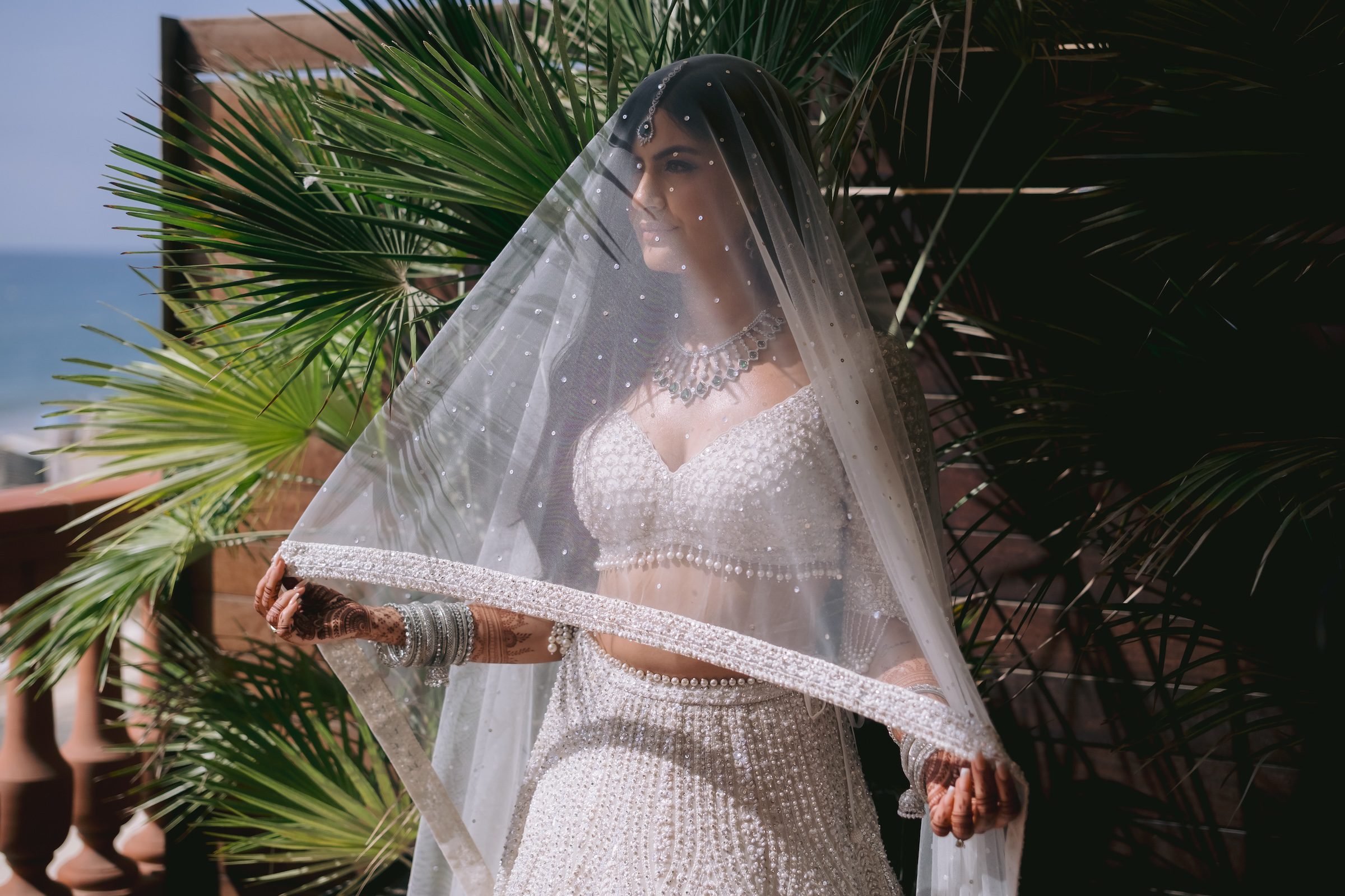 Indian Wedding Le Meridien Ra Beach Hotel Spa Bridal shoot P.Taufiq 