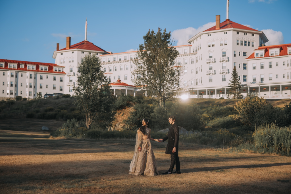 Indian Wedding Omni Mt. Washington Resort Couple