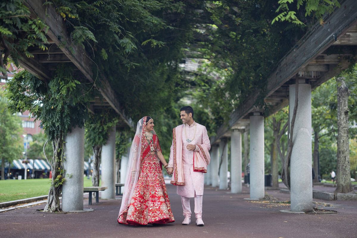 Indian Wedding Omni Mt. Washington Resort Couple Entry P.taufiq 2