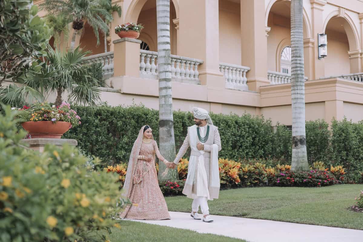 Indian Wedding Ritz Carlton Naples Florida Coupole Entry Ptaufiq