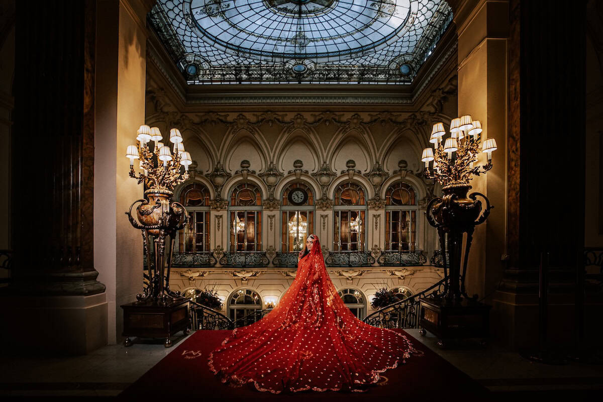 Luxury Indian Wedding Casino de Madrid Bridal Shoot P.Tufiq