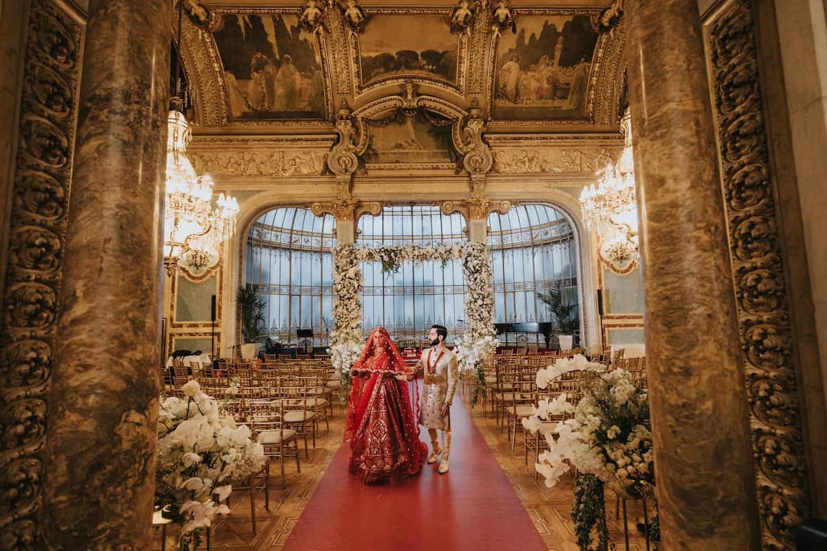 Luxury Indian Wedding Casino de Madrid Couple Entry P.Tufiq 