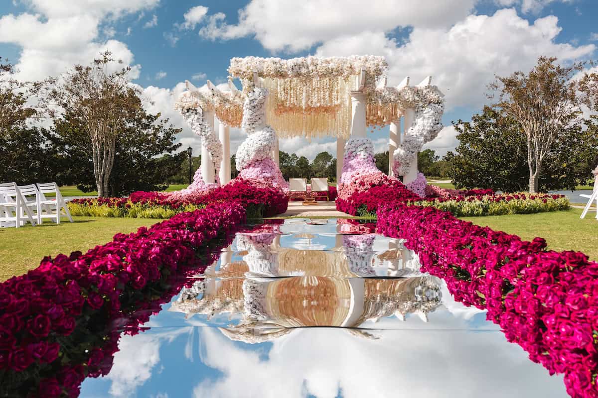 Luxury Indian Wedding Ritz Carlton Orlando Mandap Decor Ptaufiq