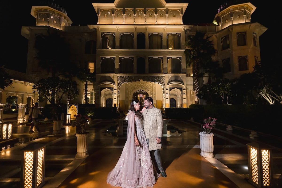 Luxury Indian Wedding The Leela Palace Jaipur Couple P.taufiq