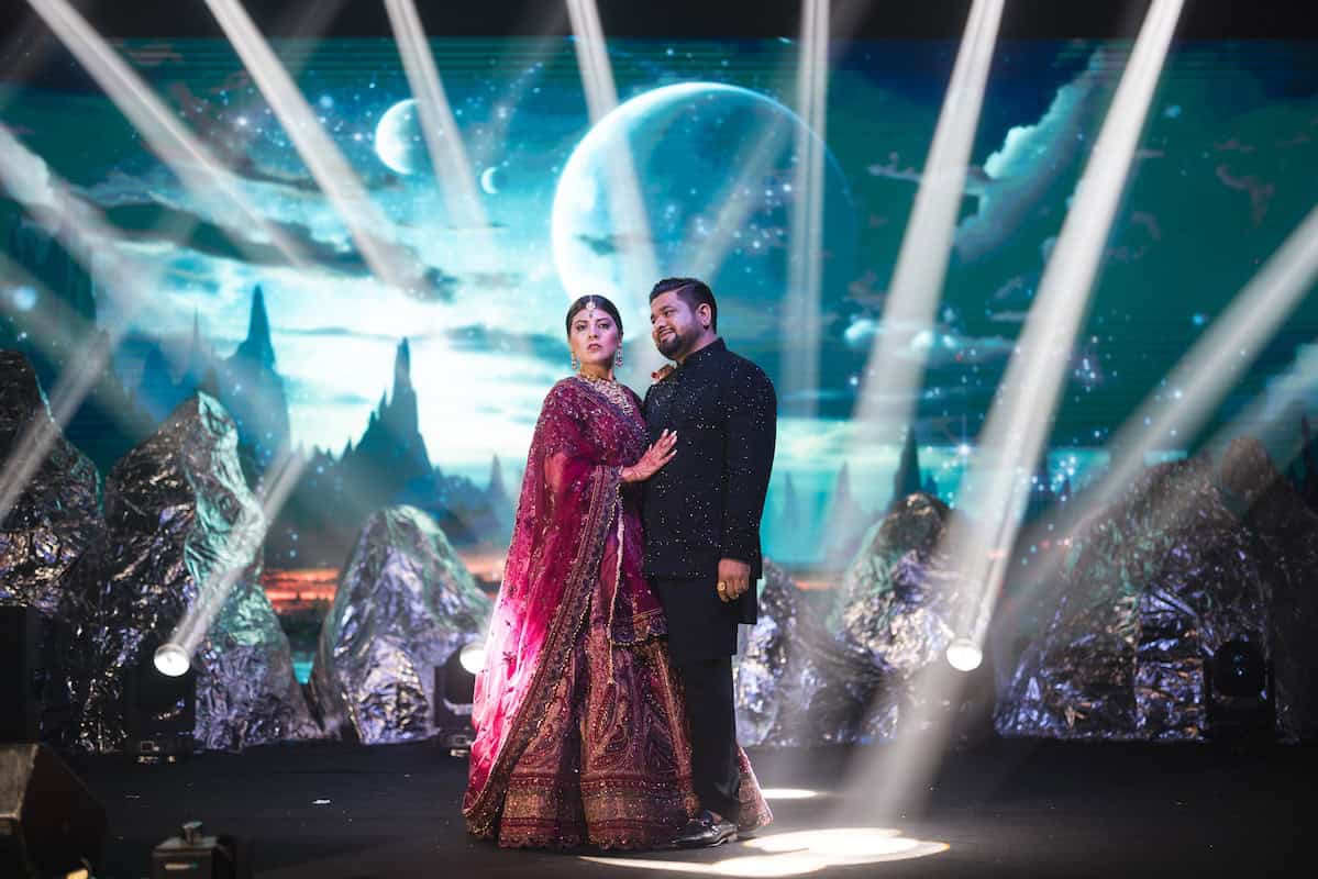 Luxury Indian Wedding The Leela Palace Jaipur Couple Sangeet P.taufiq