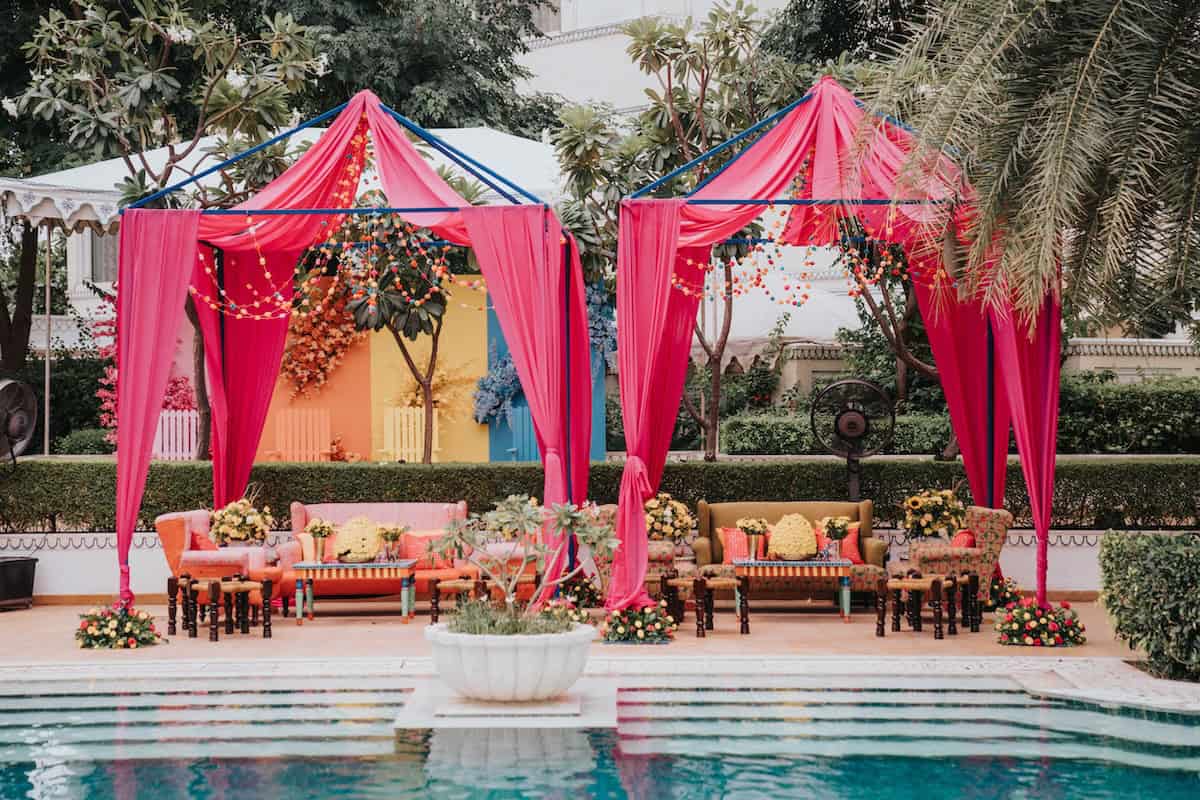 Luxury Indian Wedding The Leela Palace Jaipur Haldi Shoot P.taufiq