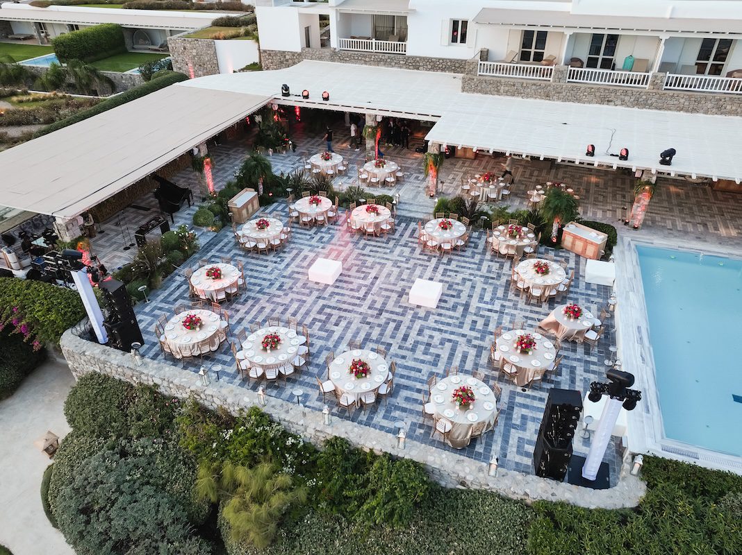 Luxury Wedding Venue Santa Marina a Luxury Collection Resort Mykonos Reception Decor P.Taufiq