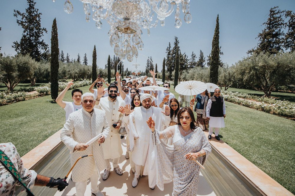 Grand Canal The Oberoi Marrakech Morocco Indian Wedding Ptaufiq Photography Baraat 1