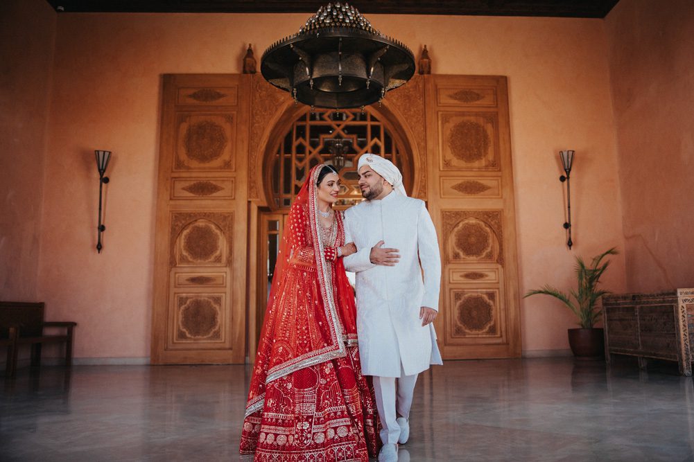 Grand Canal The Oberoi Marrakech Morocco Indian Wedding Ptaufiq Photography First Look 4