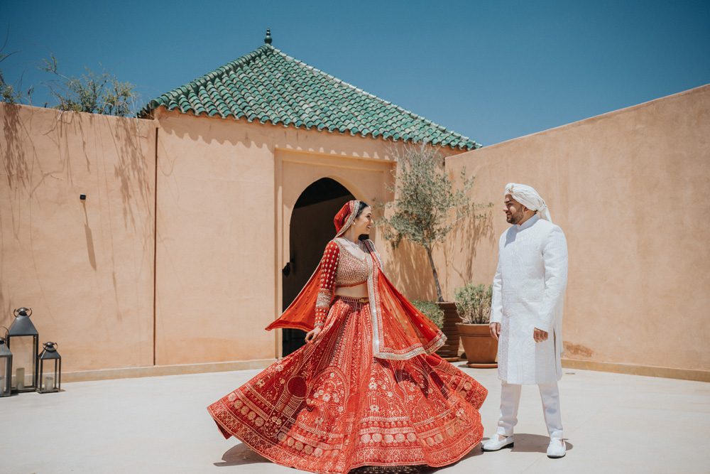 Grand Canal The Oberoi Marrakech Morocco Indian Wedding Ptaufiq Photography First Look 5