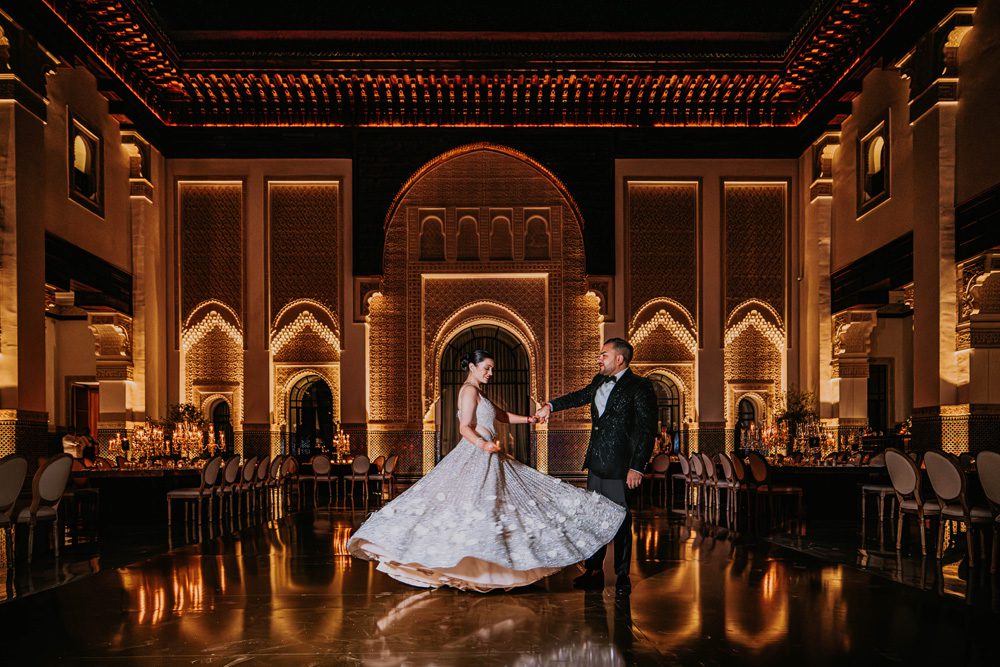 Grand Canal The Oberoi Marrakech Morocco Indian Wedding Ptaufiq Photography Reception 11