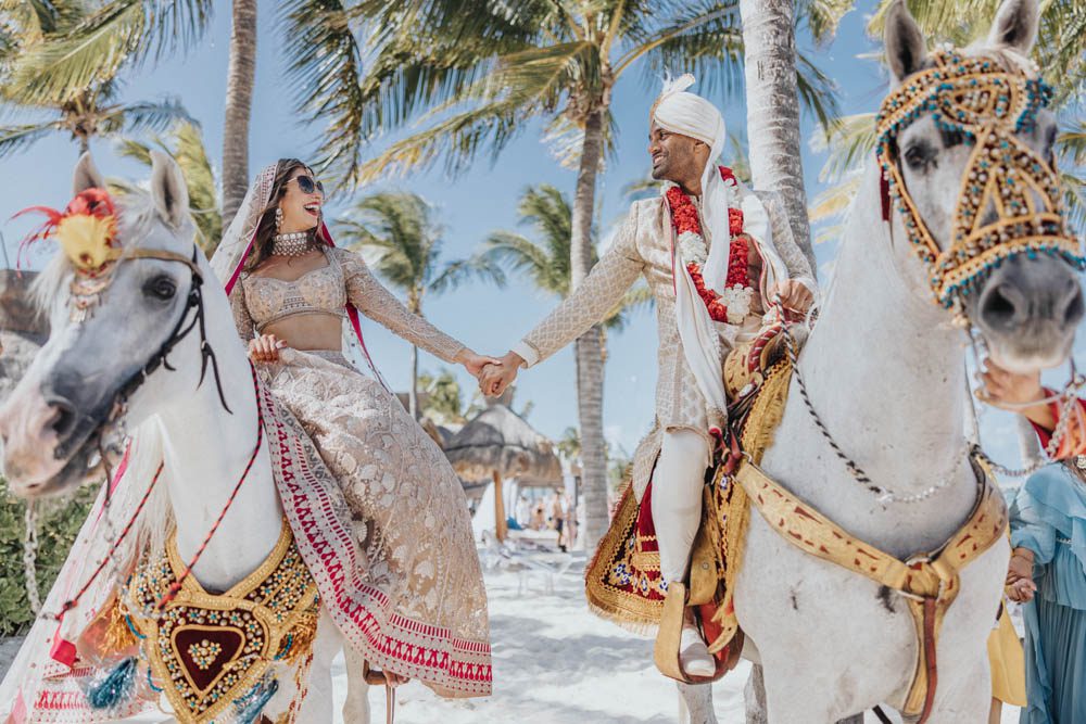 Indian Wedding Couples Portrait Garza Blanca Cancun 9