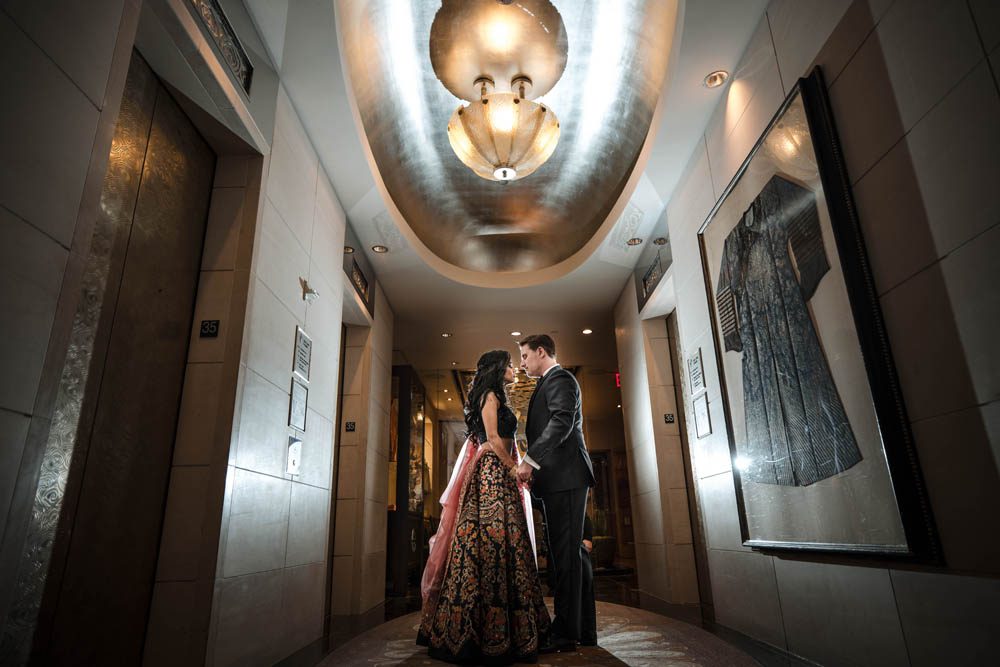 Indian Wedding Couples Portrait Mandarin Oriental New York 2
