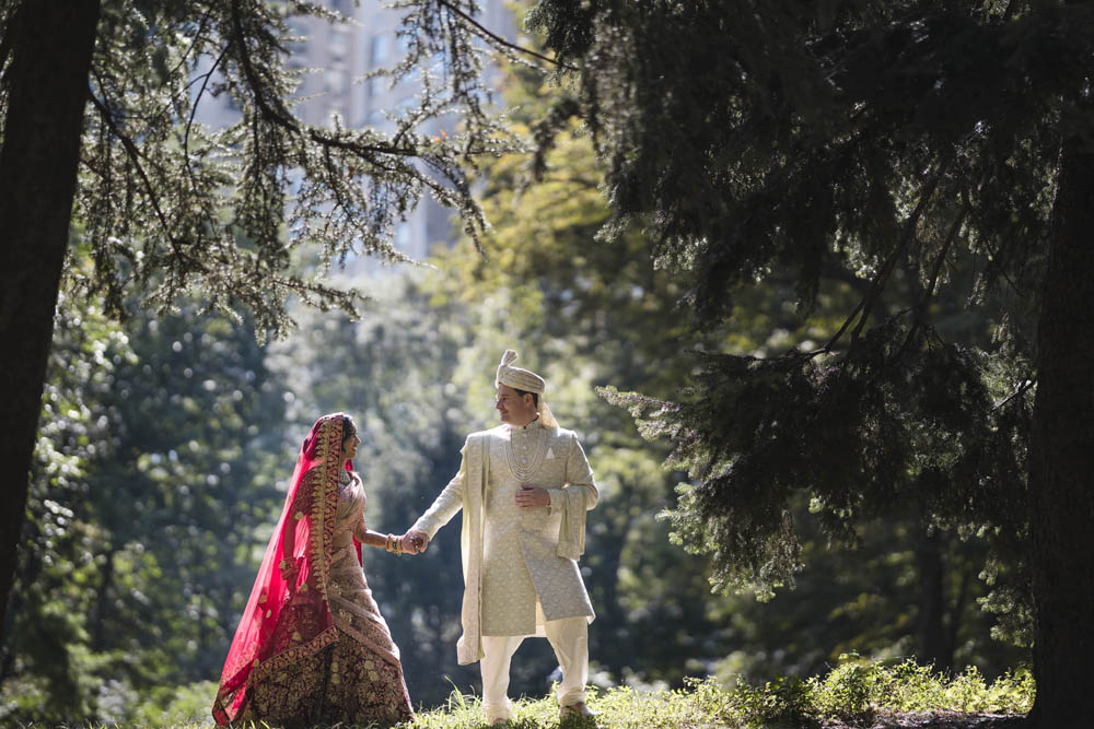 Indian Wedding Couples Portrait Mandarin Oriental New York 6