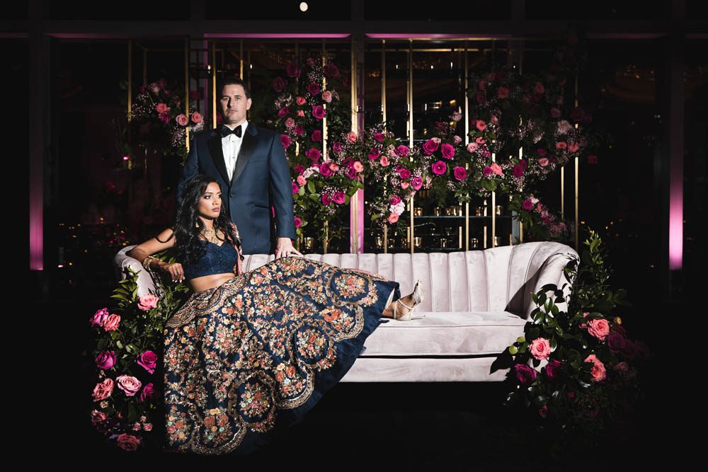 Indian Wedding Couples Portrait Mandarin Oriental New York 8