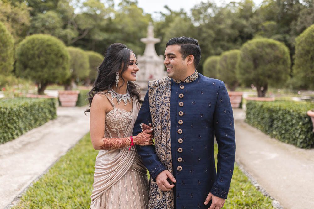 Indian Wedding Couples Portrait The Ritz Carlton Key Biscayne Miami 2