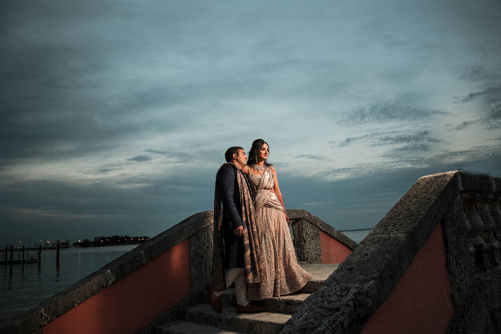 Indian Wedding Couples Portrait The Ritz Carlton Key Biscayne Miami 5
