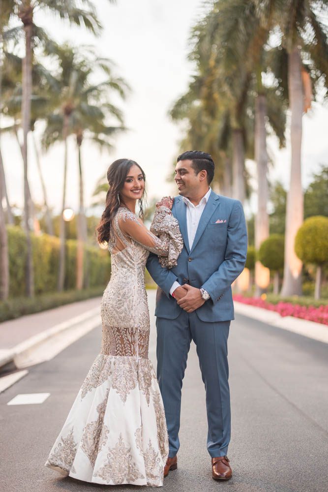 Indian Wedding Couples Portrait The Ritz Carlton Key Biscayne Miami 7