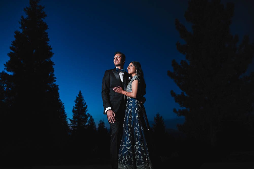 Indian Wedding Couples Portrait The Ritz Carlton Lake Tahoe 1