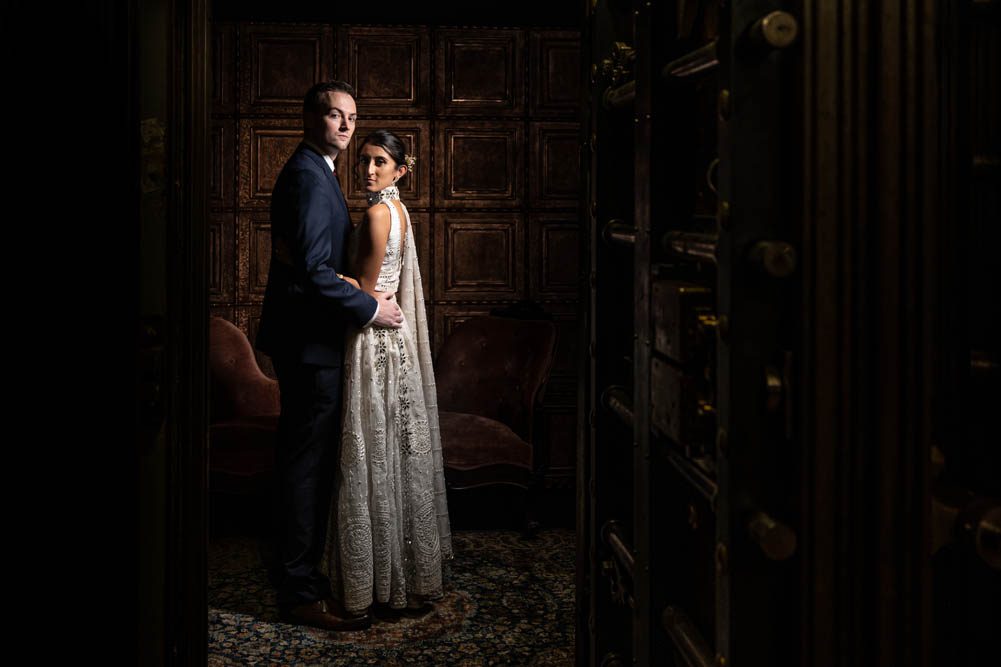 Indian Wedding Couples Portrait The Society Room Hartford 2