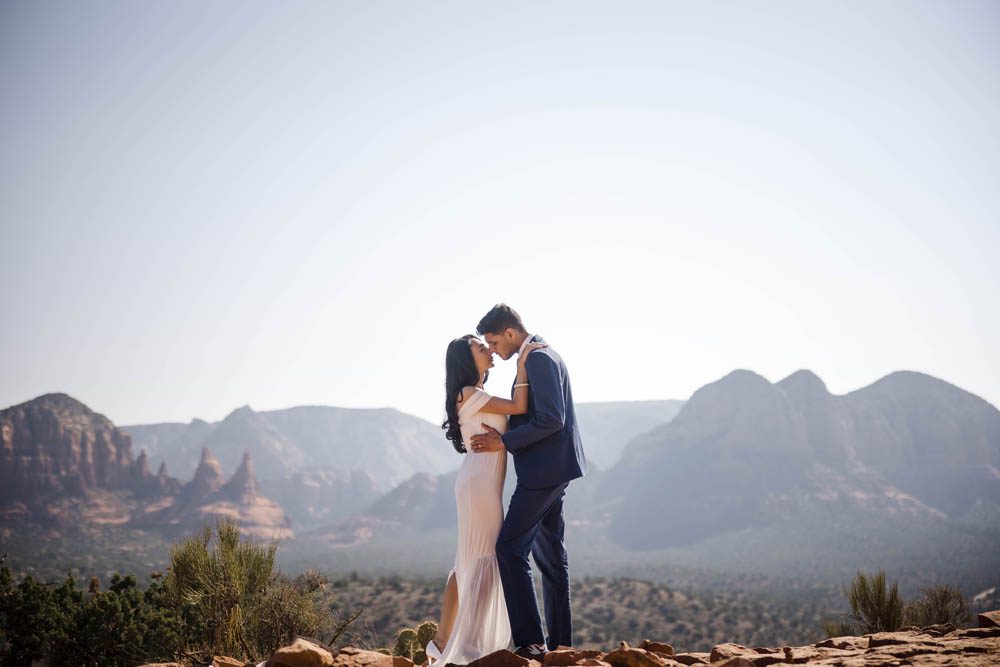 Indian Wedding Engagement Shoot Cathedral Rock Sedona 2