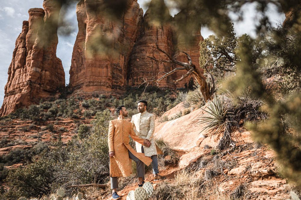 Indian Wedding Engagement Shoot Cathedral Rock Sedona 7