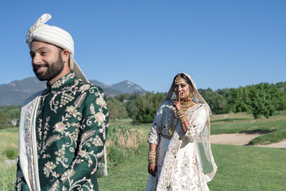 Indian Wedding First Look Cheyenne Mountain Colorado Springs5