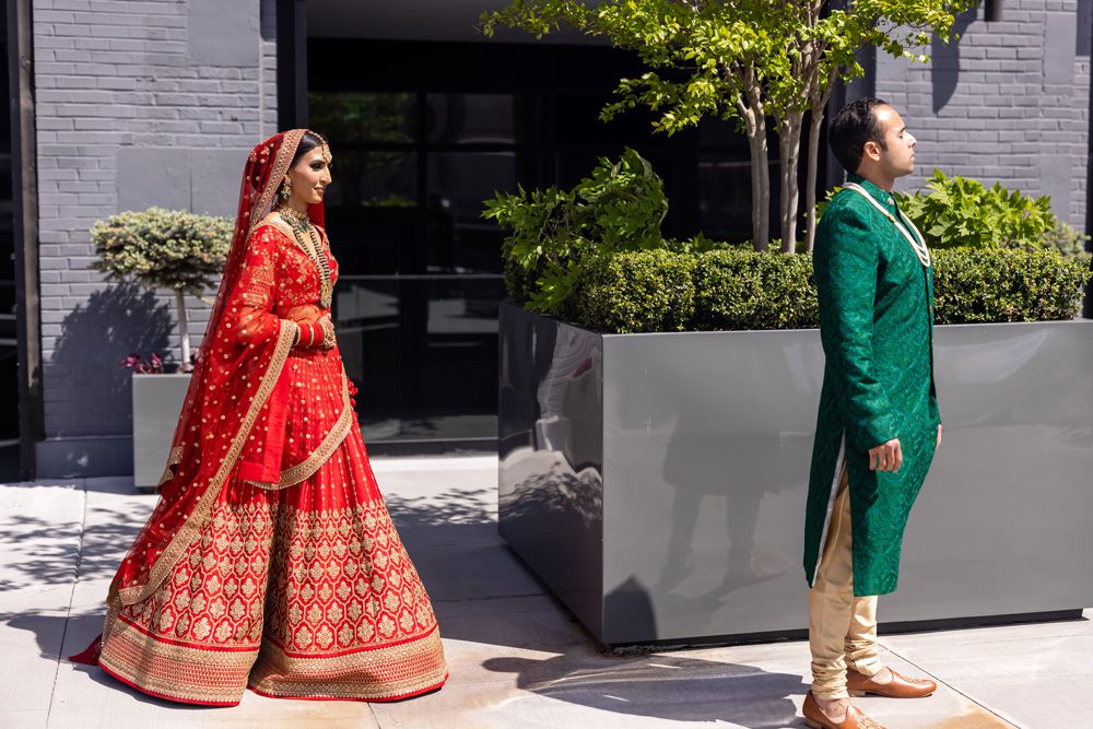 Indian Wedding First Look Filter Club Philadelphia 4