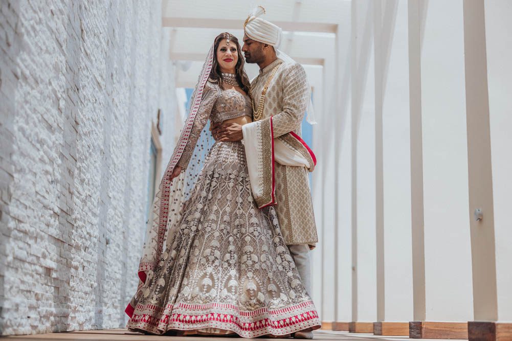 Indian Wedding First Look Garza Blanca Cancun 7