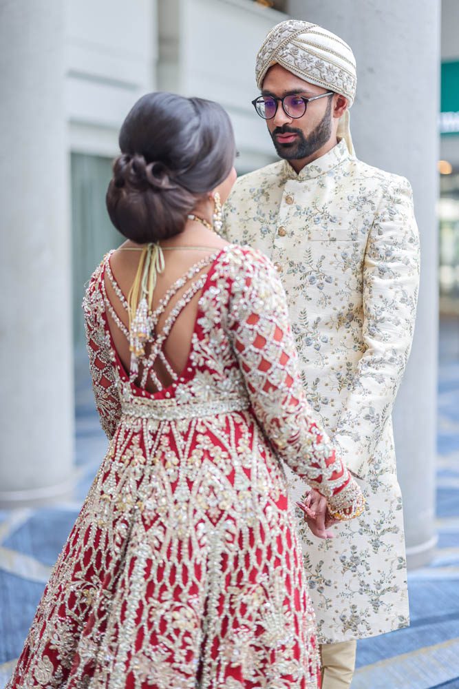 Indian Wedding First Look Hyatt Regency Baltimore Inner Harbor2