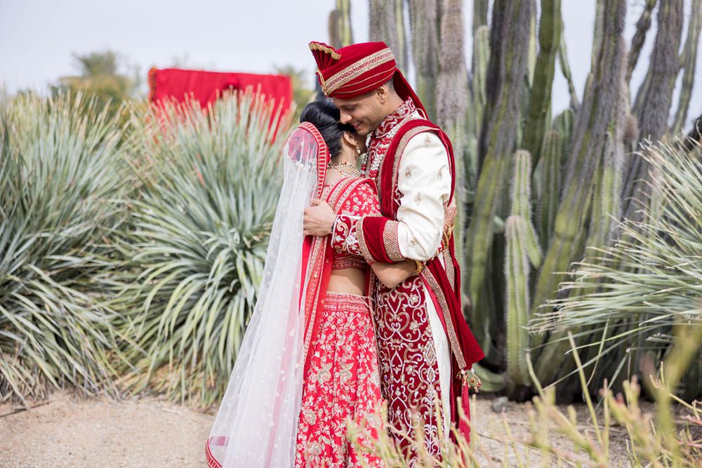 Indian Wedding First Look JW Marriott Desert Ridge 1