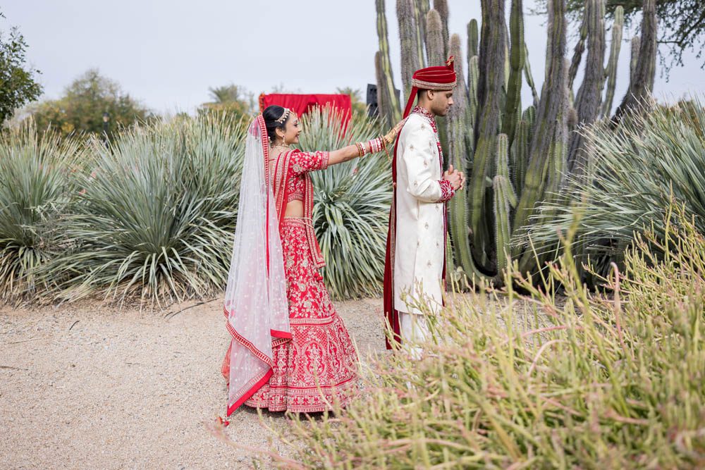 Indian Wedding First Look JW Marriott Desert Ridge 3
