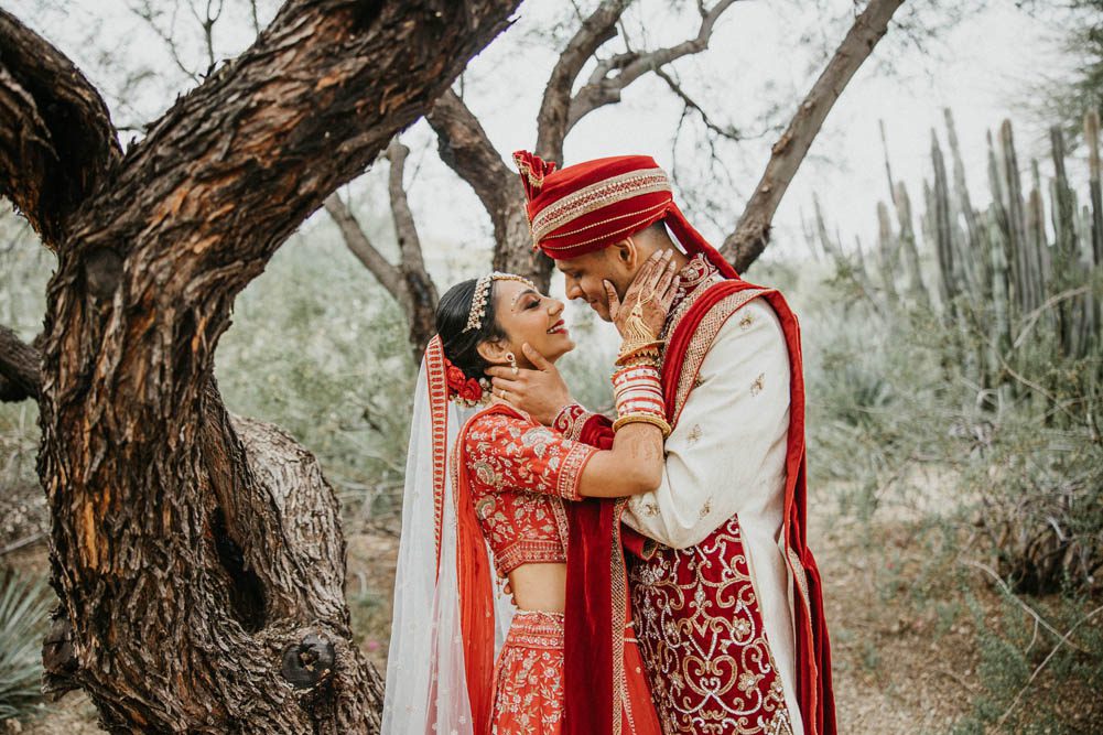 Indian Wedding First Look JW Marriott Desert Ridge 6