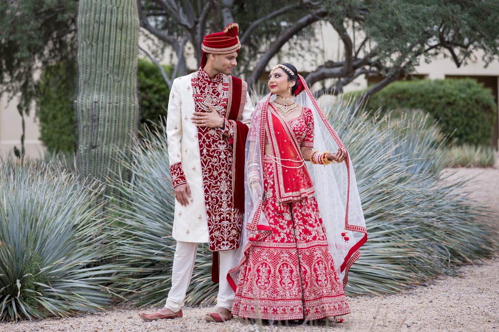 Indian Wedding First Look JW Marriott Desert Ridge 8