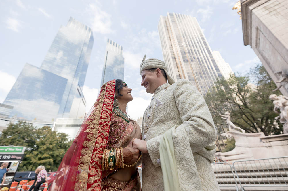 Indian Wedding First Look Mandarin Oriental New York 7