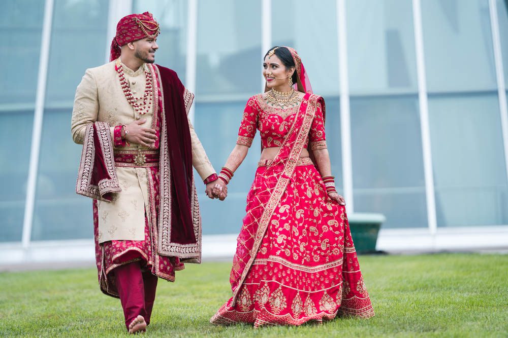 Indian Wedding First Look Mashantucket Pequot Museum 7