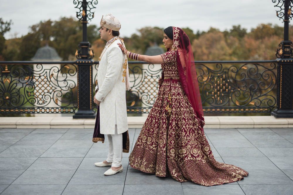 Indian Wedding First Look The Legacy Castle 6