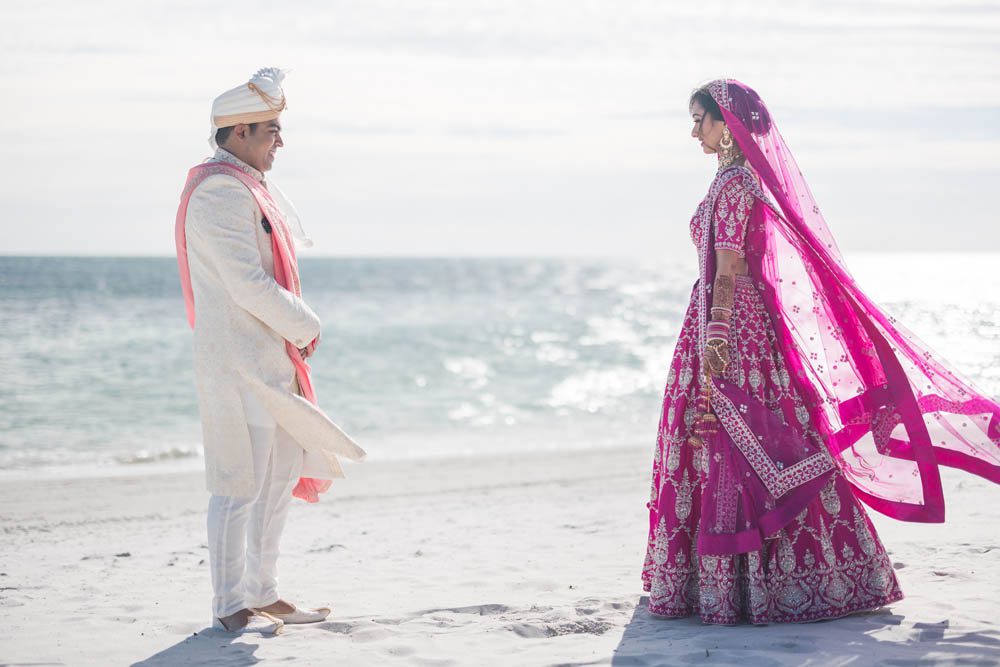 Indian Wedding First Look The Ritz Carlton Key Biscayne Miami 1