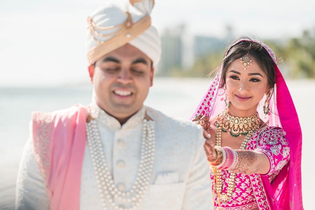 Indian Wedding First Look The Ritz Carlton Key Biscayne Miami 2