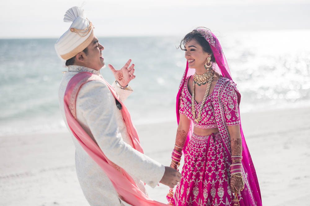Indian Wedding First Look The Ritz Carlton Key Biscayne Miami 8
