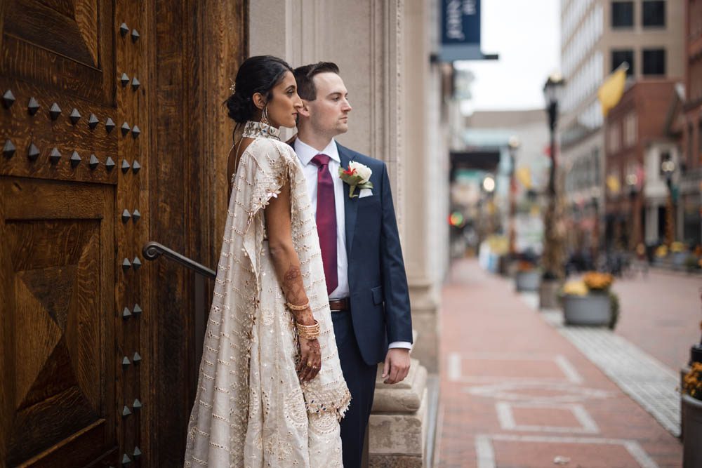 Indian Wedding First Look The Society Room Hartford 5