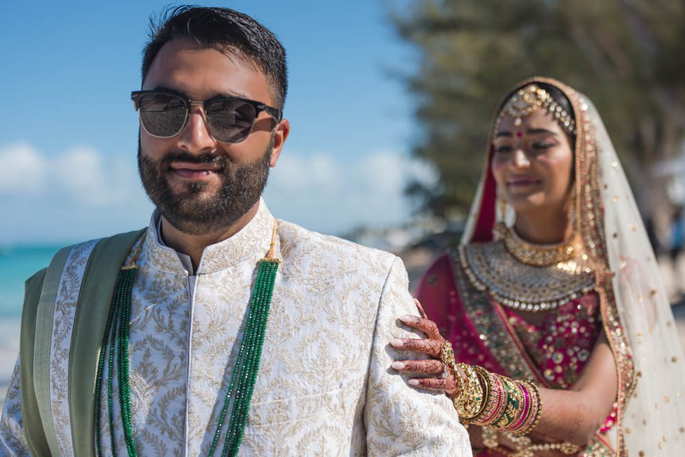 Indian Wedding First Look Turks and Caicos Islands 2