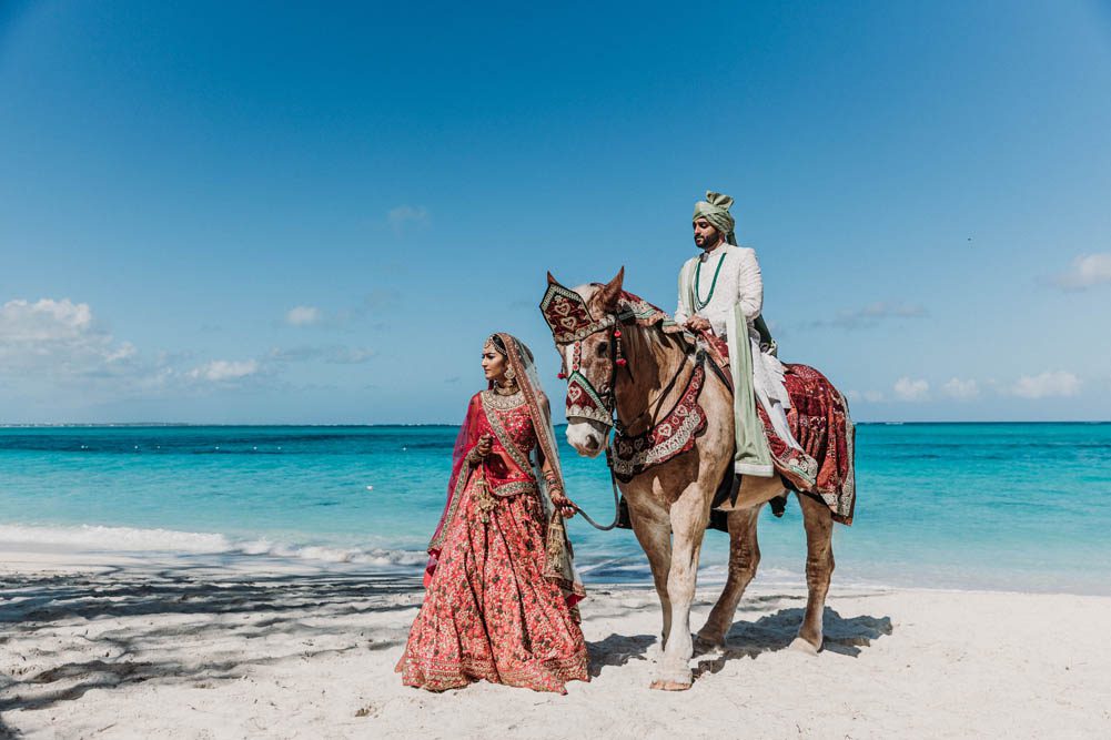 Indian Wedding First Look Turks and Caicos Islands 4