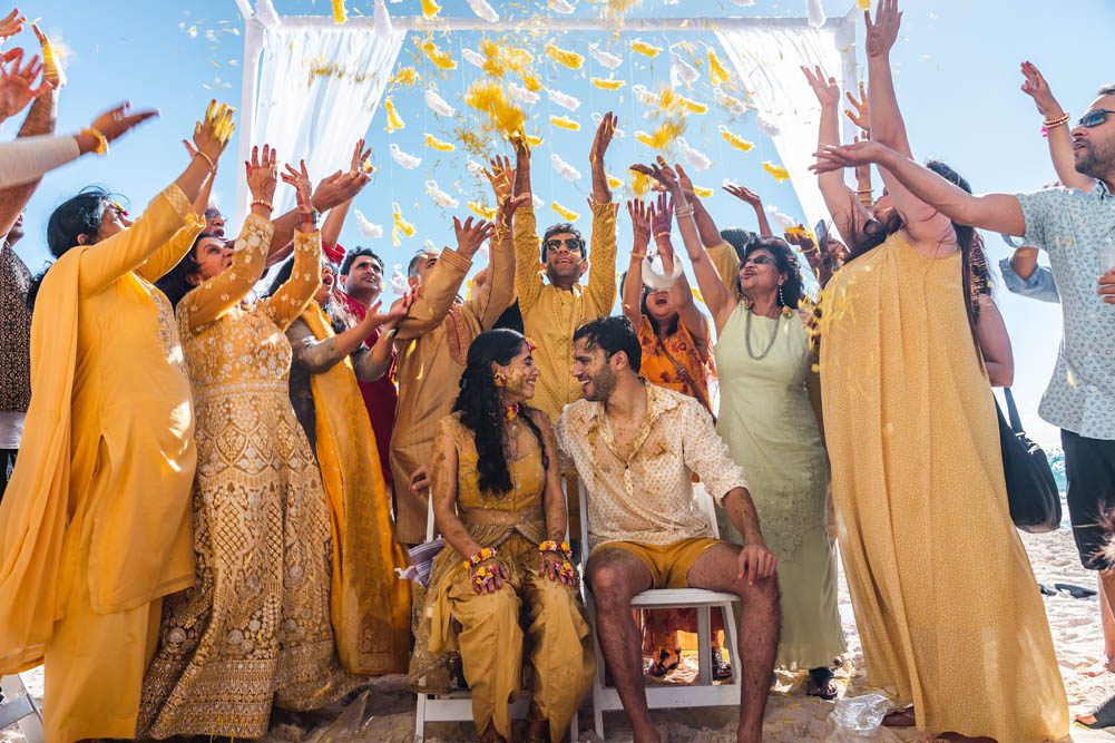 Indian Wedding Haldi JW Marriott Resort Cancun 2