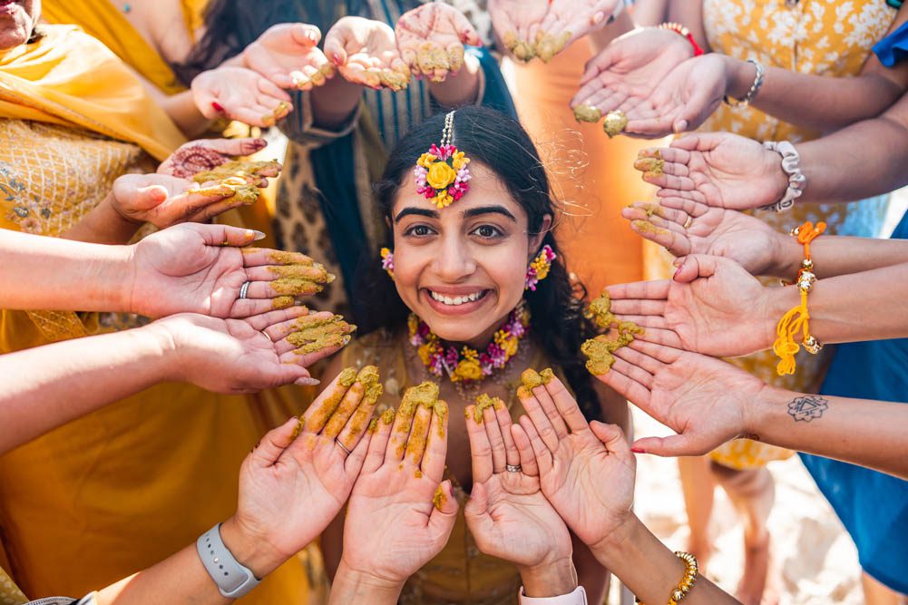 Indian Wedding Haldi JW Marriott Resort Cancun 7